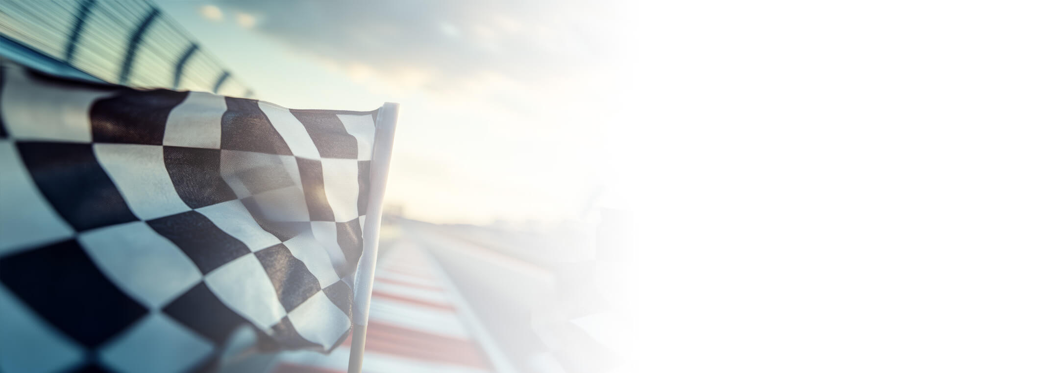 Image showing close-up view of a black and white checkered flag